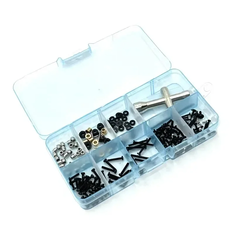 Caja de herramientas de tornillo completo para actualización de coche o Metal Original para piezas FMS 1/24 Xiaoqi FCX24 RC