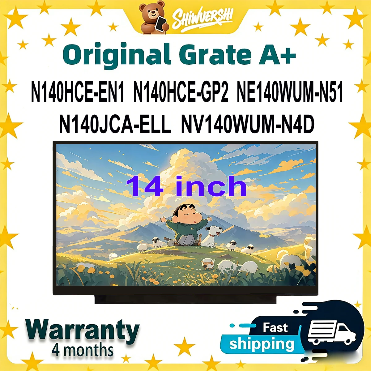 

Slim 14 inch Laptop Lcd Screen Monitor Panel N140HCE EN1 N140HCE GP2 NE140WUM N51 N140JCA ELL NV140WUM N4D 60Hz Wholesale