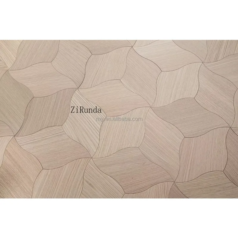 نسخة مخصصة هندسة أوراق الشجر البلوط الباركيه الأبيض البلوط الجوز العائمة جبل