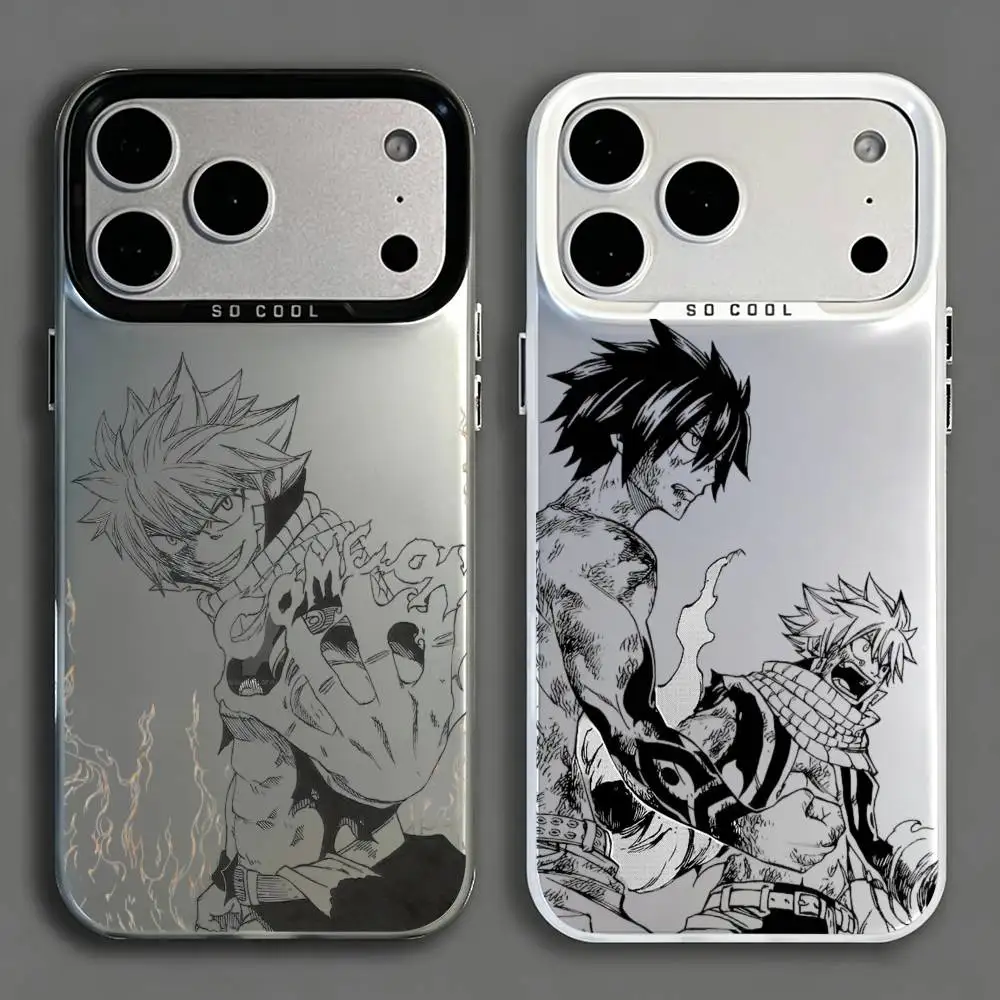 Чехол для телефона ANIME A-FAIRY TAIL для iPhone 17, 16, 15, 14, 13, 12, 11, Mini, Pro, E, MAX, матовый, белый, цвета конфет.