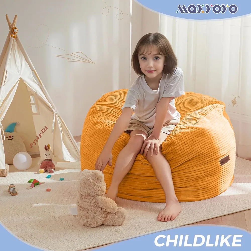 كرسي وسرير بين باج قابل للتحويل للأطفال، قماش سروال قصير قابل للغسل في الغسالة