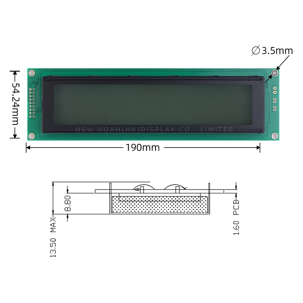 รัสเซียสีเขียวตัวอักษรสีดํา 4004A3 จอแสดงผล ST7066U พร้อม LED Backlight โมดูลตัวอักษรสนับสนุน Scheme Development