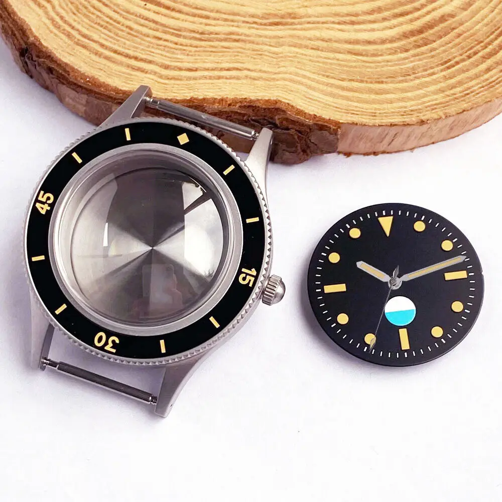 

For 50-Fathoms Automatic WatchPart Fit NH35 NH36 NH38 NH70 ETA2824 PT5000 ST2130 Dial Hands Steel Case Double Bow Sapphire Glass