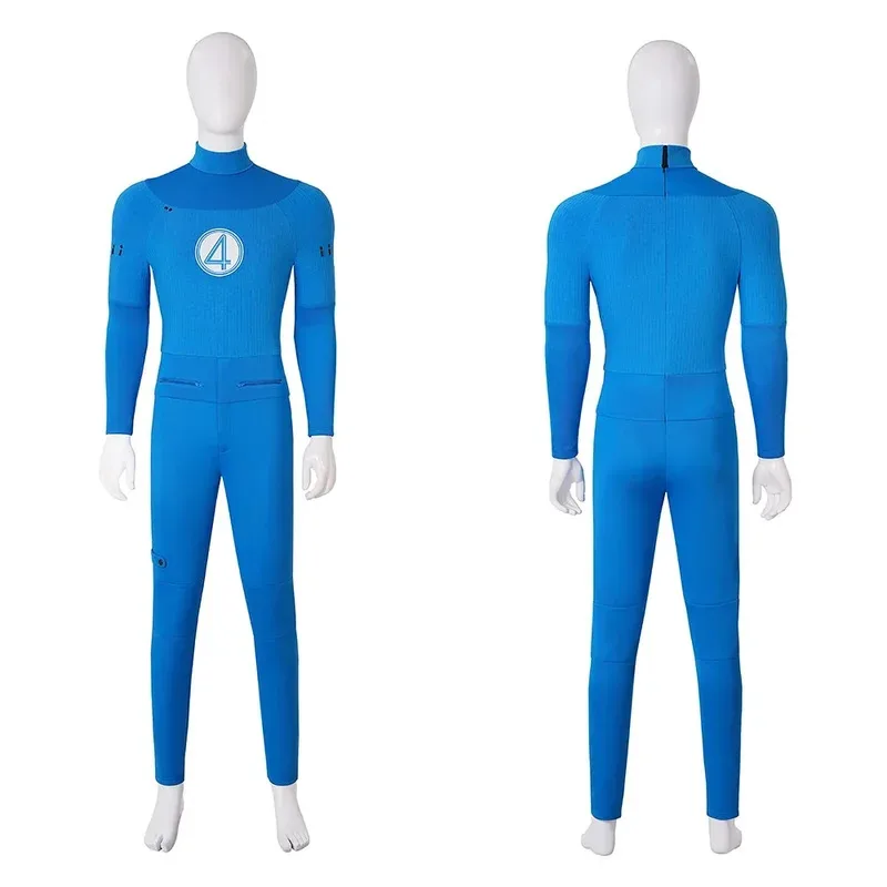 

Мужской костюм Ричардс для косплея, высокое качество, фантастический синий комбинезон с поясом, полный комплект, наряд Рида Зентаи, ботинки, индивидуальный размер