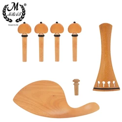 Violin Kit Tailpiece Tuning Pegs Chin Rest Africa Rose Wood Classic Luxury Polished Fitting For 4/4 3/4 Violin Accessories