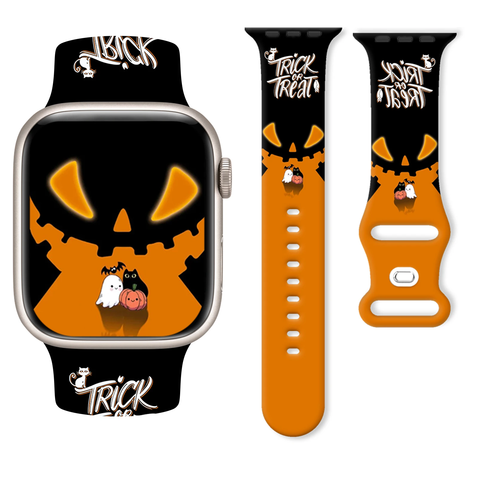 

Crazy Demon Castle Printed Strap for Apple Watch 10 9 8 Silicone Band Replaceable Bracelet for iWatch 46mm 44mm 42mm Watchband