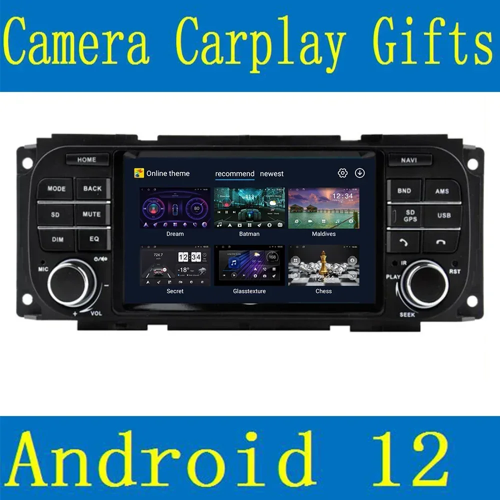 2DIN Android Car Radio Multimedia Player For Chrysler 300M/PT Cruiser/Sebring/coincide/Town & Country for Jeep Dodge 1999-2007