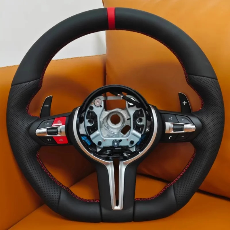 Custom Leather For BMW F48 F10 F15 F36 F01 F20 F22 F25 F31 F32 F30 F33 F02 F03 F87 M3 M4 M5 Steering Wheel Accessories Interior