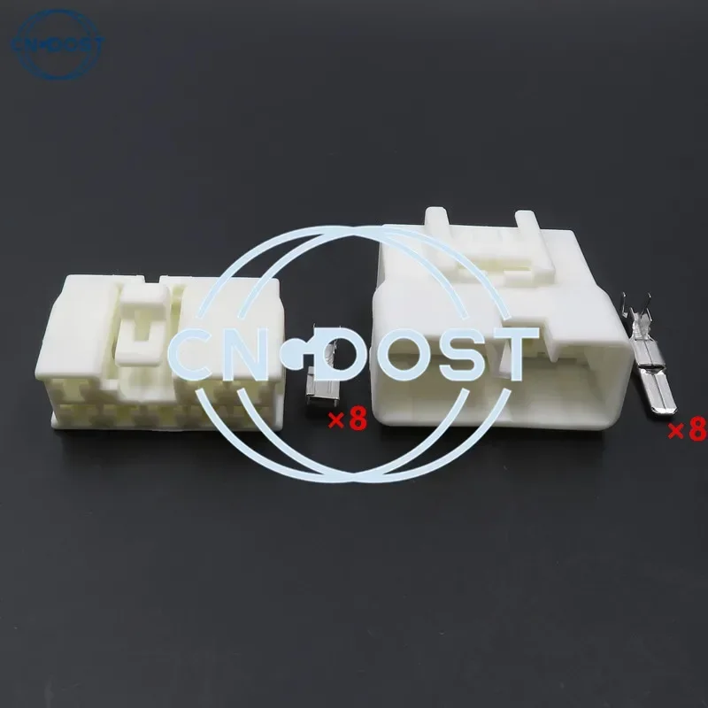 1 Set 8 Pin White Automotive Adapter 175978-1 175979-1 AC Assembly Auto Male Female Docking Unsealed Wiring Connector