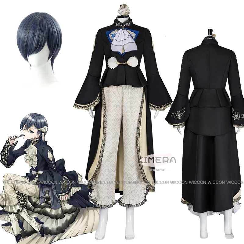 

Black Butler Ciel Phantomhive Cosplay Costume 30th Cover Fancy Ball Gown Anime Halloween Carnival Party Lace Uniform Ciel Suit