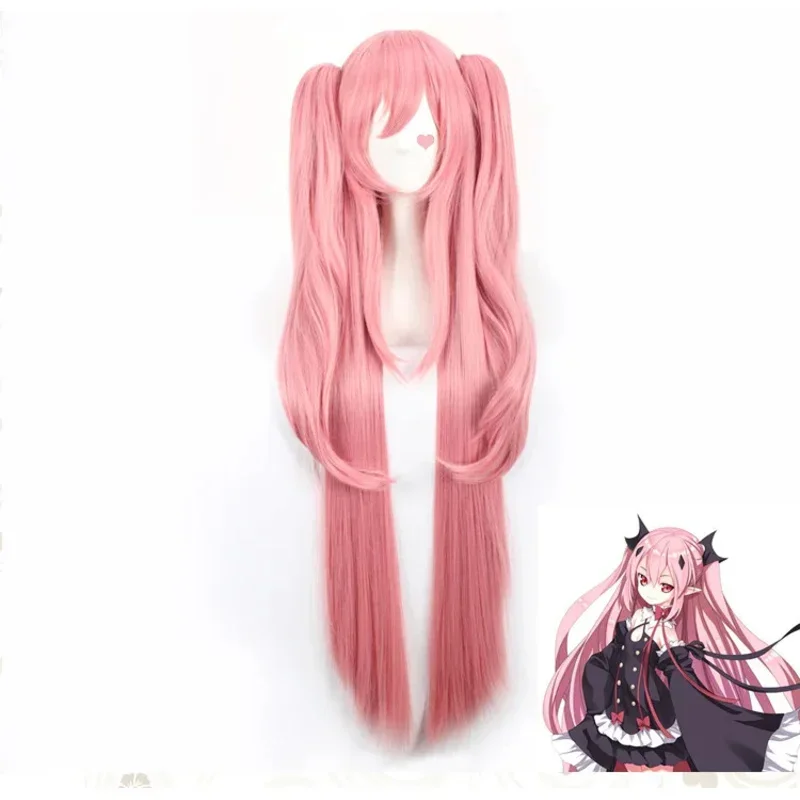 100CM Long Straight Owari No Seraph Of The End Synthetic Hair Anime Cosplay Wig Ponytail Wigs MN1