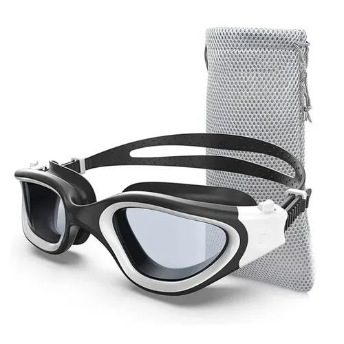 Imagen 1 del producto Lentes protectoras UV antivaho para hombres y mujeres, gafas de natación de silicona impermeables y ajustables, gafas de natación polarizadas