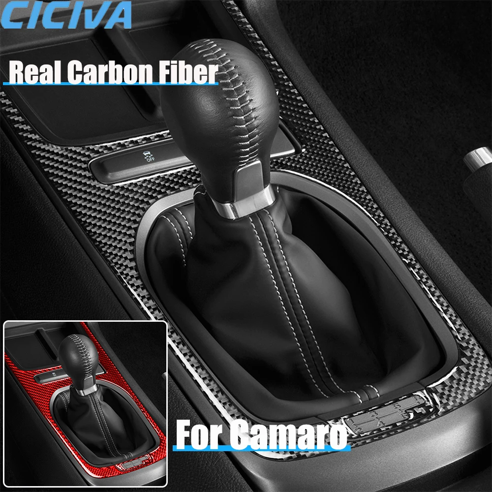

Настоящее углеродное волокно, автомобильные аксессуары, ручная отделка панели шестерни, декоративная крышка, мягкая наклейка для Chevrolet Camaro 5-го поколения 2010-2011