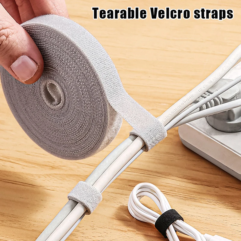 

5m Reusable Cable Organizer Desk Cable Tie Organizer Cable Tie Data Line Protection Wire Straps Tape DIY Accessories