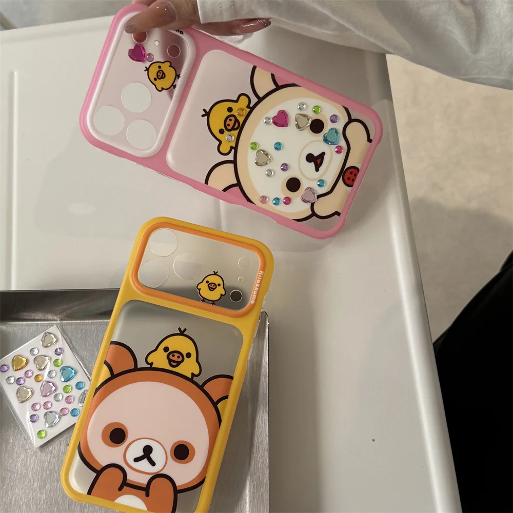 Fashion Cartoons Cute Bear Phone Case for iPhone 18 Pro 17 16 15 16 17 Pro 18 Pro Max Anti-vibration Cute Cases Protective Cover