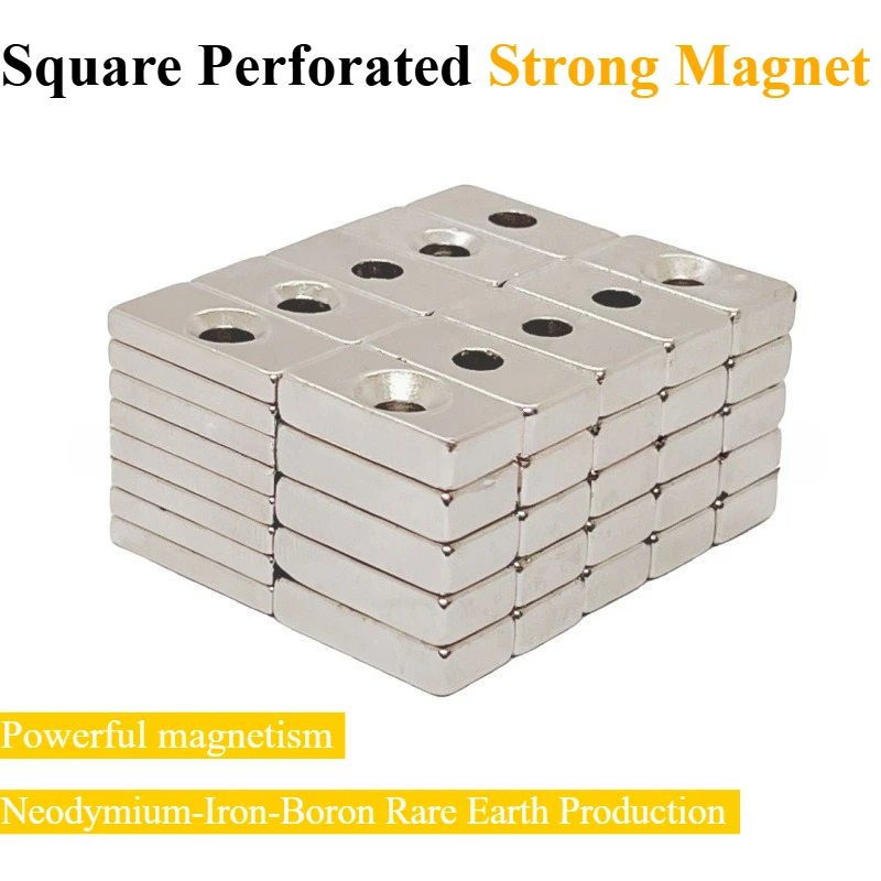 5-50pcs/lot Square single-hole powerful magnets, diameter 30-100mm, suitable for refrigerators