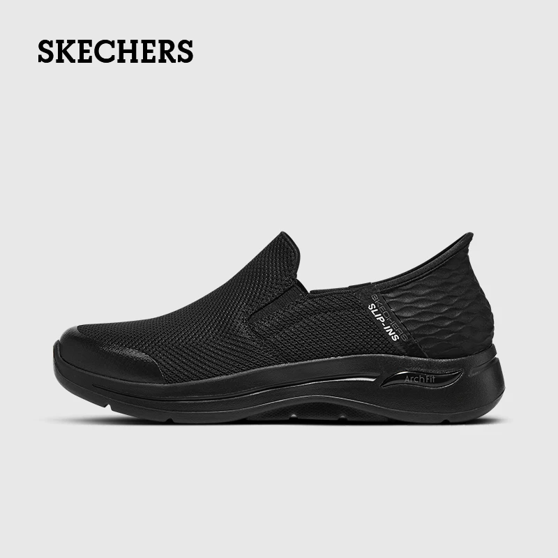 Skechers 남성용 캐주얼 스니커즈, GO WALK ARCH FIT 슬립인, 용수철 통기성 경량 워킹 러닝화, 여름