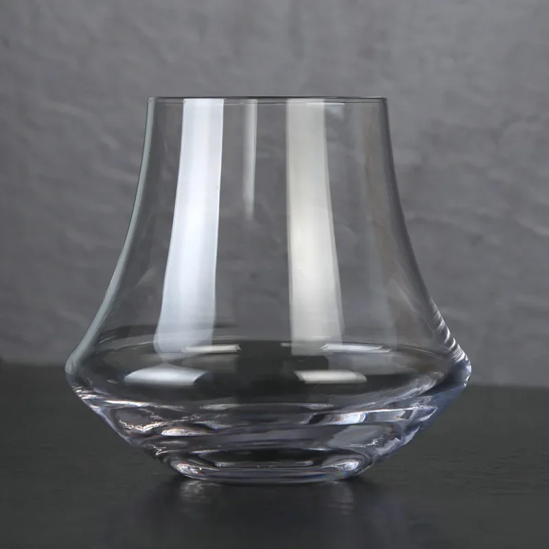 Clear Whiskey Glass Tumbler Cup 340ml 11oz Iced Coffee Glass Wind Edge Spirits Wine Glass Thick Bottom Cup 1 Pc