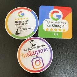 3.93 inch 10cm Large size Google Review Sticker NFC Tap Review Table Plate for Shop Restaurant