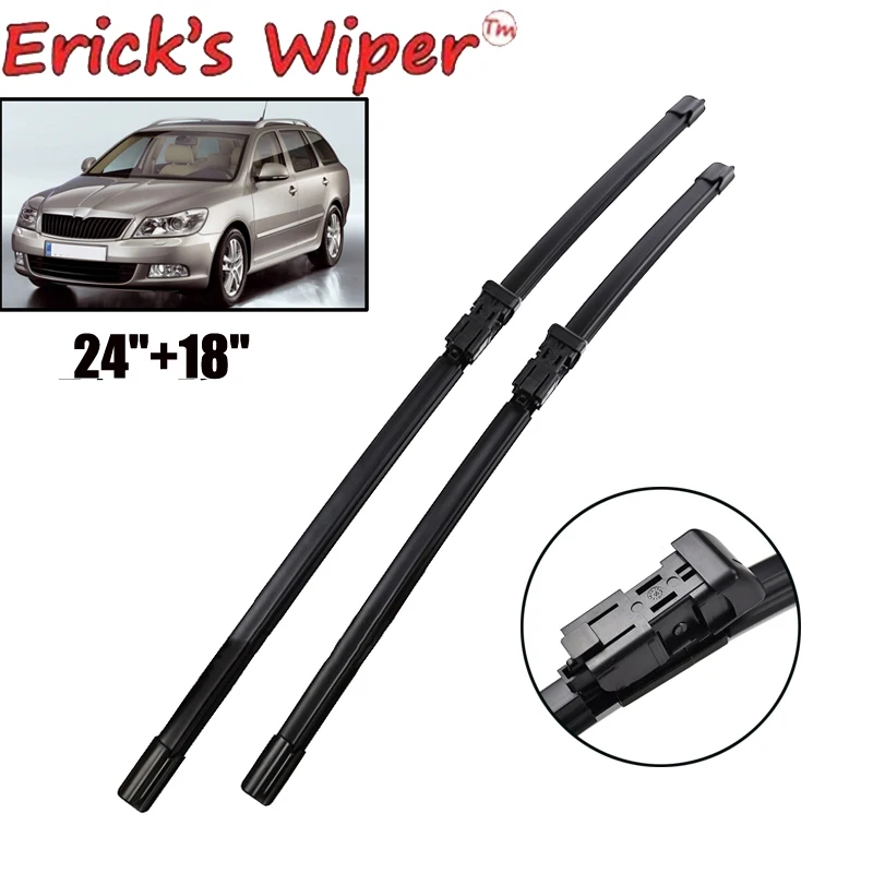 Erick's Wiper LHD Front Wiper Blades For Skoda Superb B6 2008 - 2015 Windshield Windscreen Clean Window Car Rain Brush 24''+18''