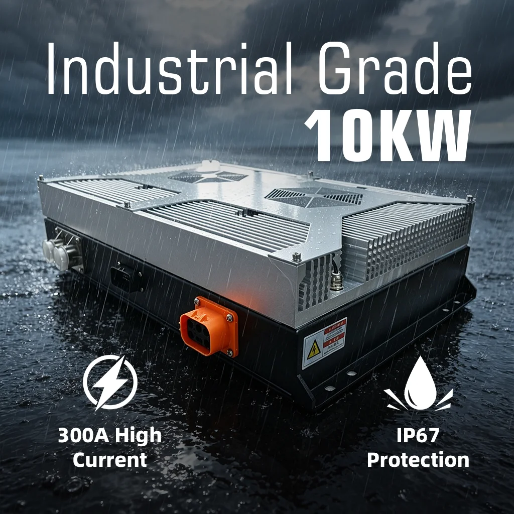 10KW Fast Charging DC/AC OBC Power Supply Adapter with Air Cooling for 32V-80V Electric Trucks and Buses