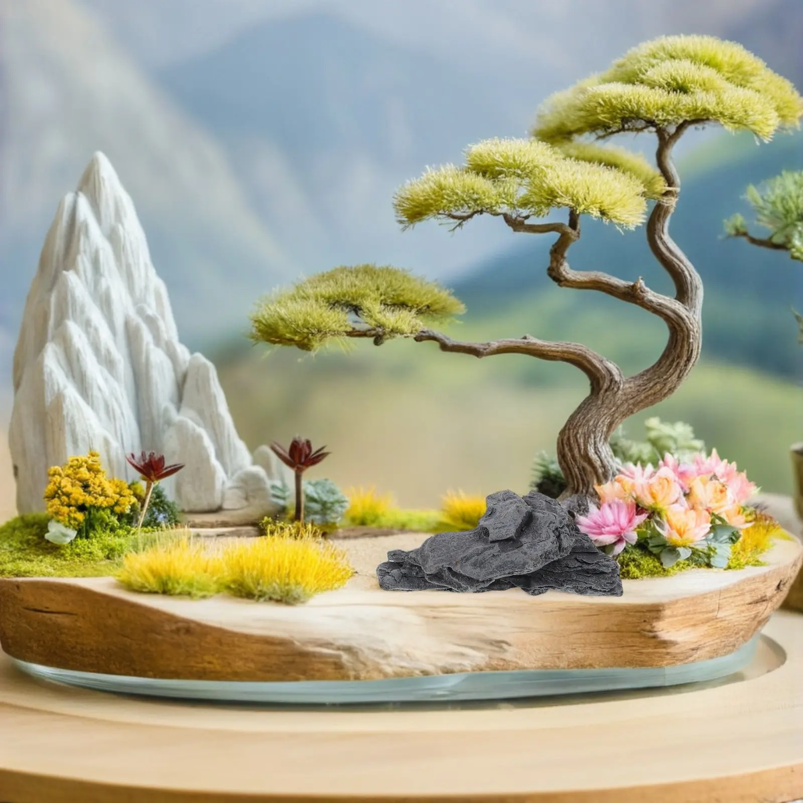 

20 шт. Искусственные камни для диорамы с реалистичной текстурой, имитация скал для микроландшафта, бонсай, террариума, декора рабочего стола и сада