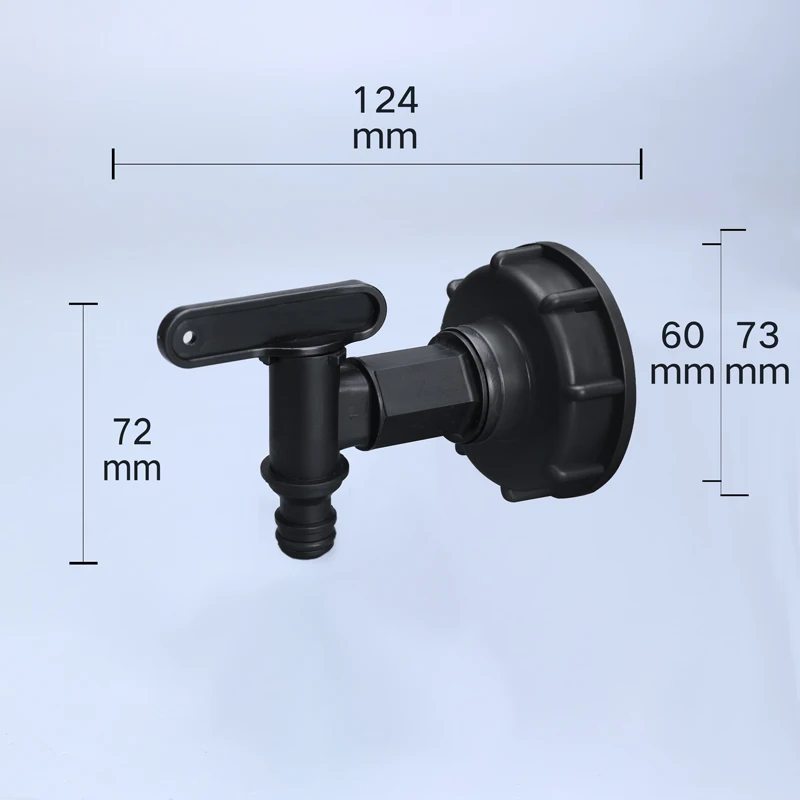 1/2 Cal S60x6 gwint z tworzywa sztucznego zbiornik IBC z kranu 15mm Adapter ogród złączka do węża z zawór przełączający zbiornik na wodę armatura