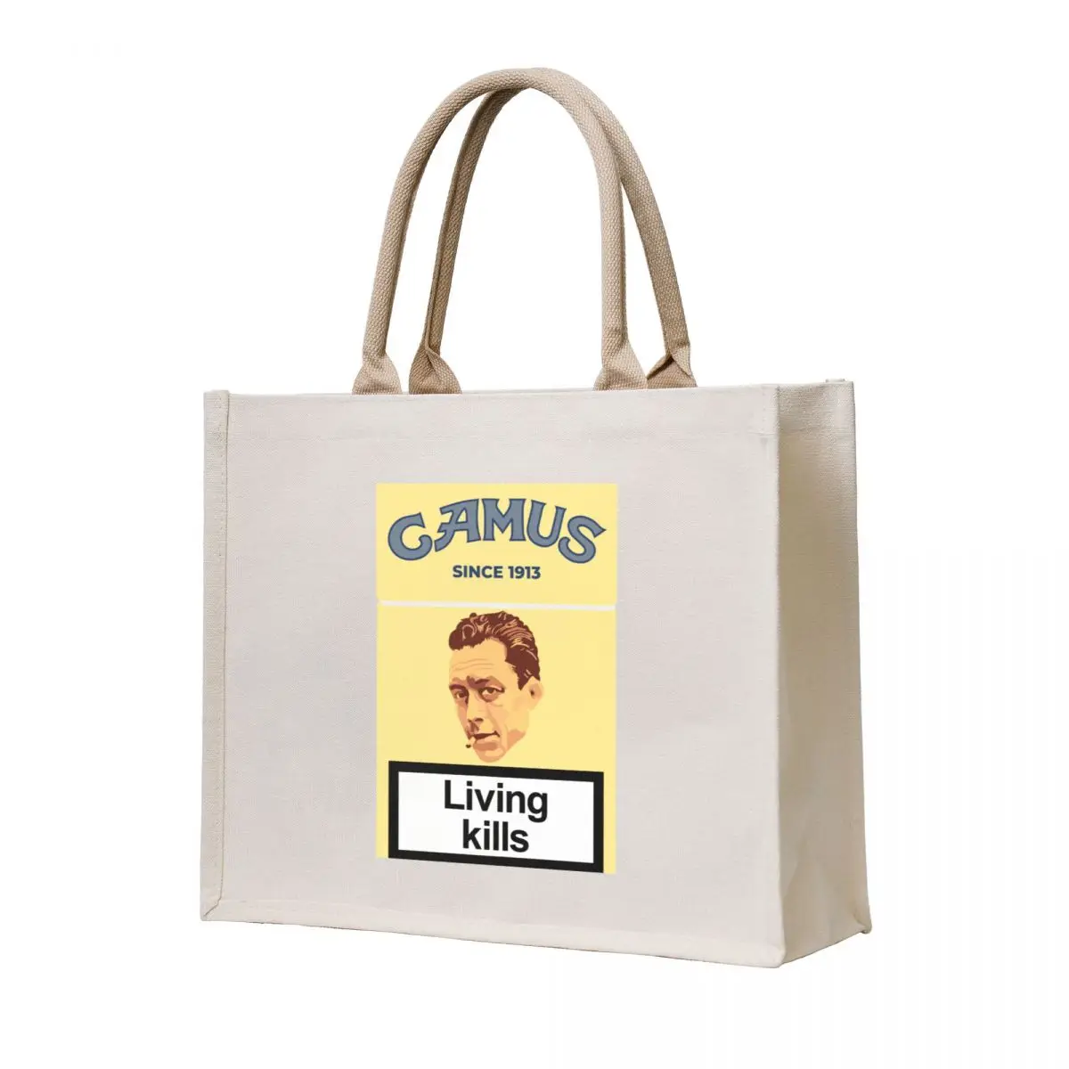 

Philosopher Albert Camus Tote Bag handbag custom tote bag Cloth bag shopper women canvas