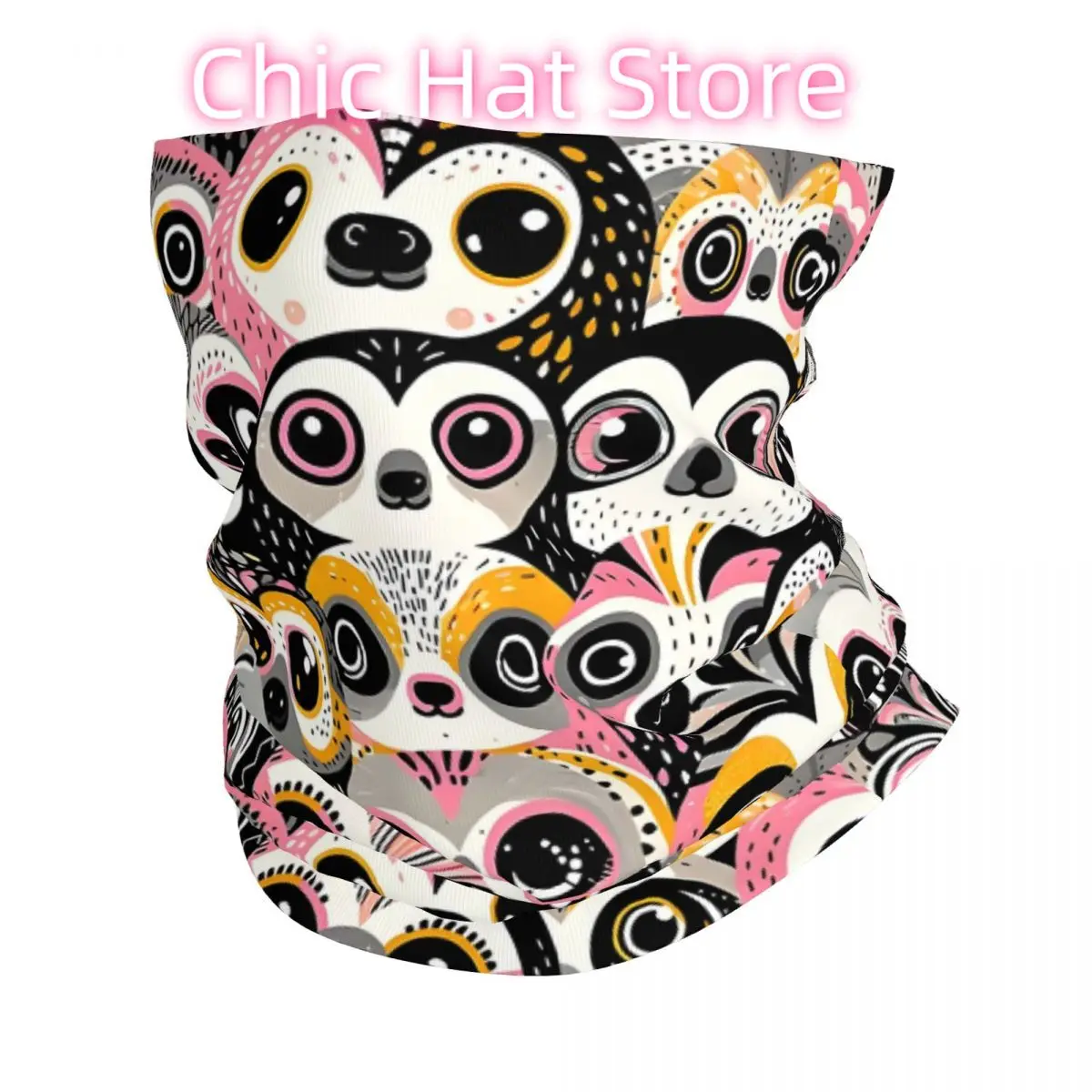 Sloth Patterns Bandana Neck Cover Wrap Scarf Balaclava Cycling Unisex Adult Breathable
