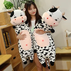 1pc 80/100/120CM Lovely Milk Cow Plush Toys Cartoon Stuffed Animal Cattle Dolls Sleeping Pillow for Girls Birthday Gifts