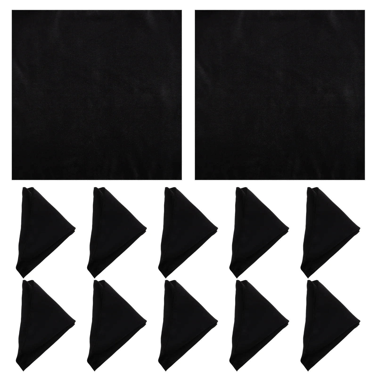 

12Pcs Black Fabric Napkins Soft Comfortable Versatile Use for Cocktail Parties Wedding Banquets Home Decor Kitchen Cloth