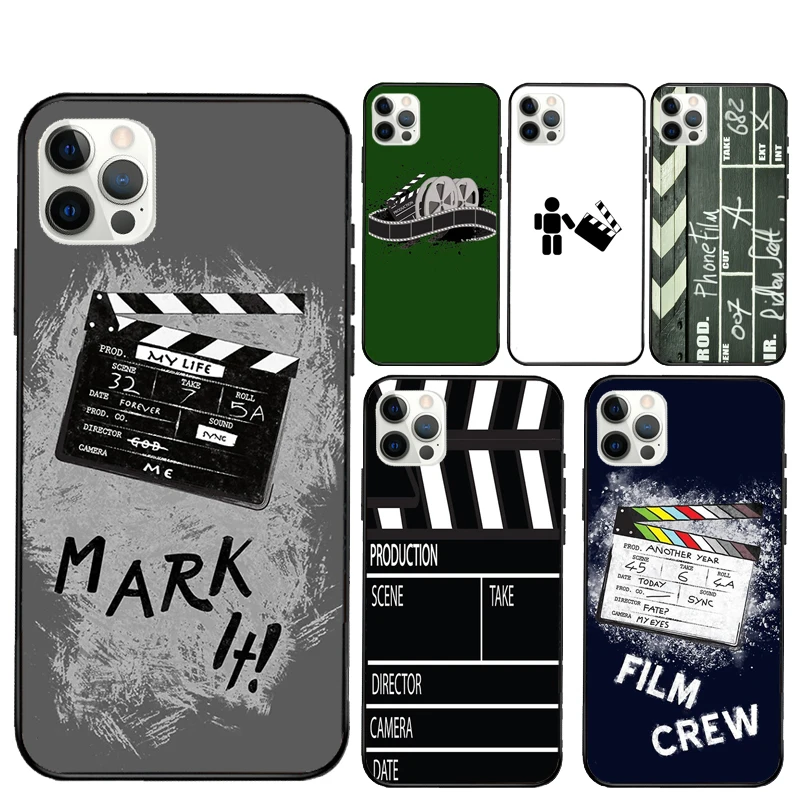 Film Movie maker Clapperboard Take Phone Case For iPhone 16 15 Pro Max 11 12 13 Mini 14 Pro Max XR 15 16 Plus 16e Cover Coque