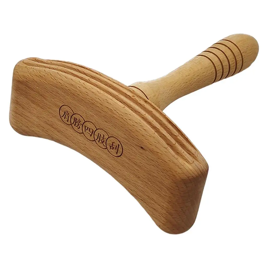 

Wooden Lymphatic Drainage Massage Tool, Handheld Scraping Paddle, Anti