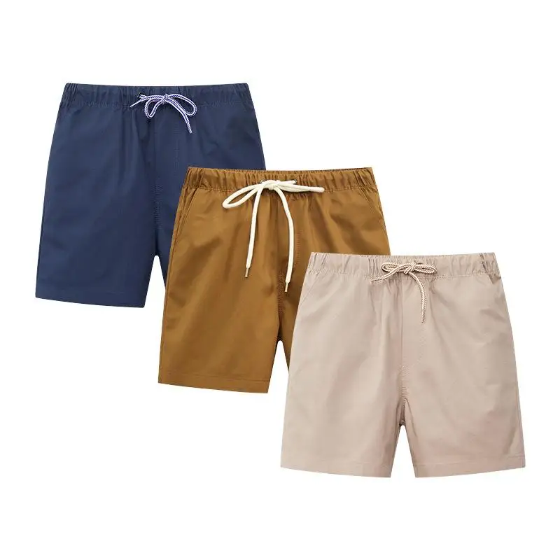 

2024 Summer Baby Boys' Shorts Solid Color Short Pants with Drawstring Korean Style Toddler Children Sport Clothing for 2-7 Years