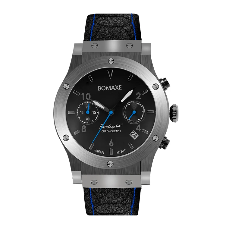 Maomaxe-男性用ステンレススチール防水クォーツ時計,男性用アナログ時計,黒,高級ブランド,3 atm,sa6059