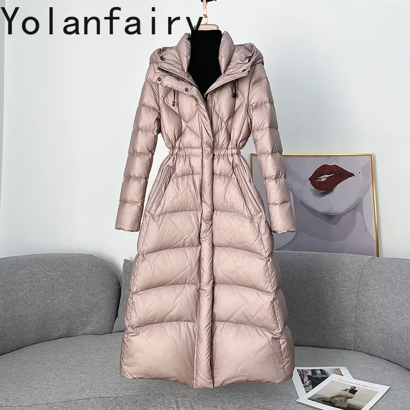 

Thick Down Jackets for Women 90% White Goose Down Coats Luxury Down Jacket Women Winter Hooded Coat Doudoune Hiver Femme