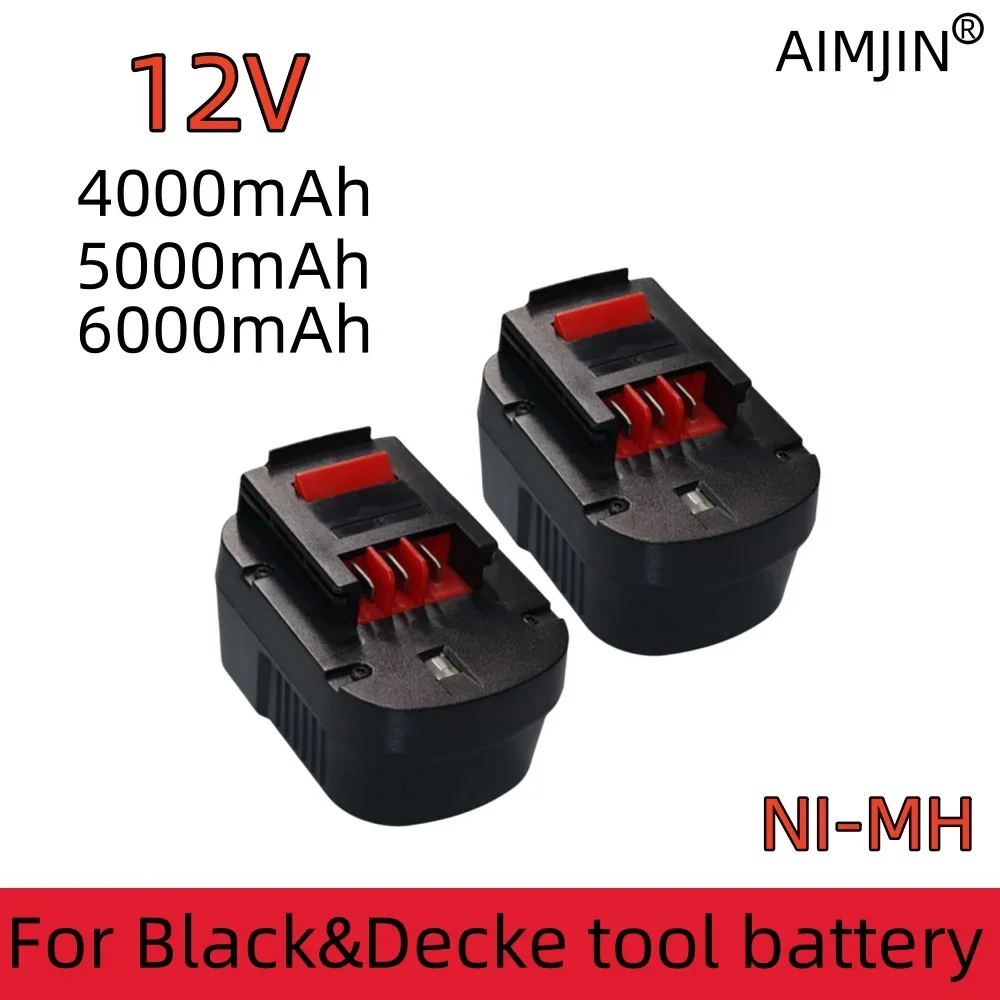 

Сменный никель-водородный Аккумулятор для Black & Decke12V4.0Ah-6.0Ah, подходит для power toolsA12 A12EX FSB12 FS120B A1712 Garden12k