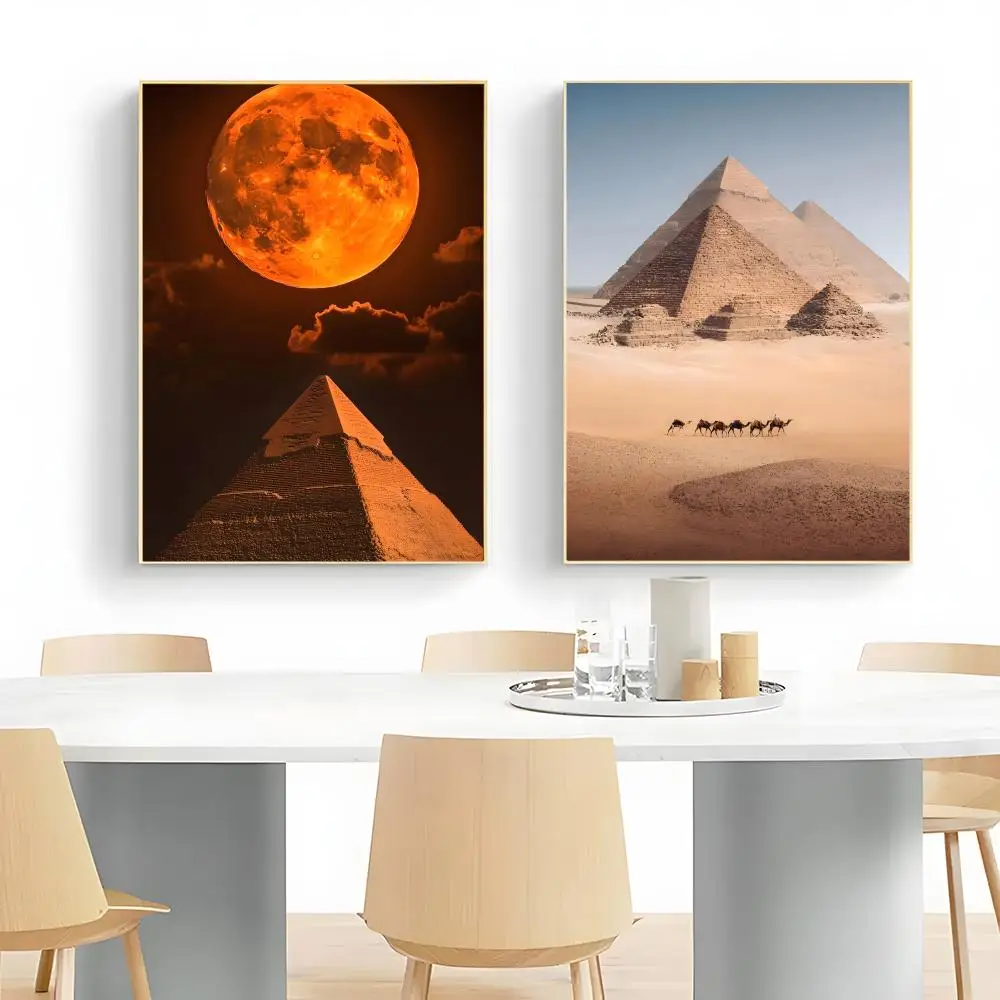 Ancient Geometric G-Great Pyramid Egyptian Art Poster Wall Art Print Decorative Mural Home Decor Gift Unframed
