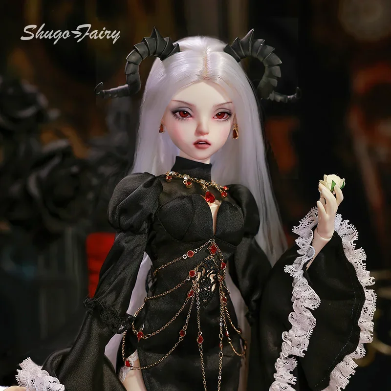 Bubo Bjd Doll 1/4 Barly Fantasy Dark Red Eyes Goat Witch Magic