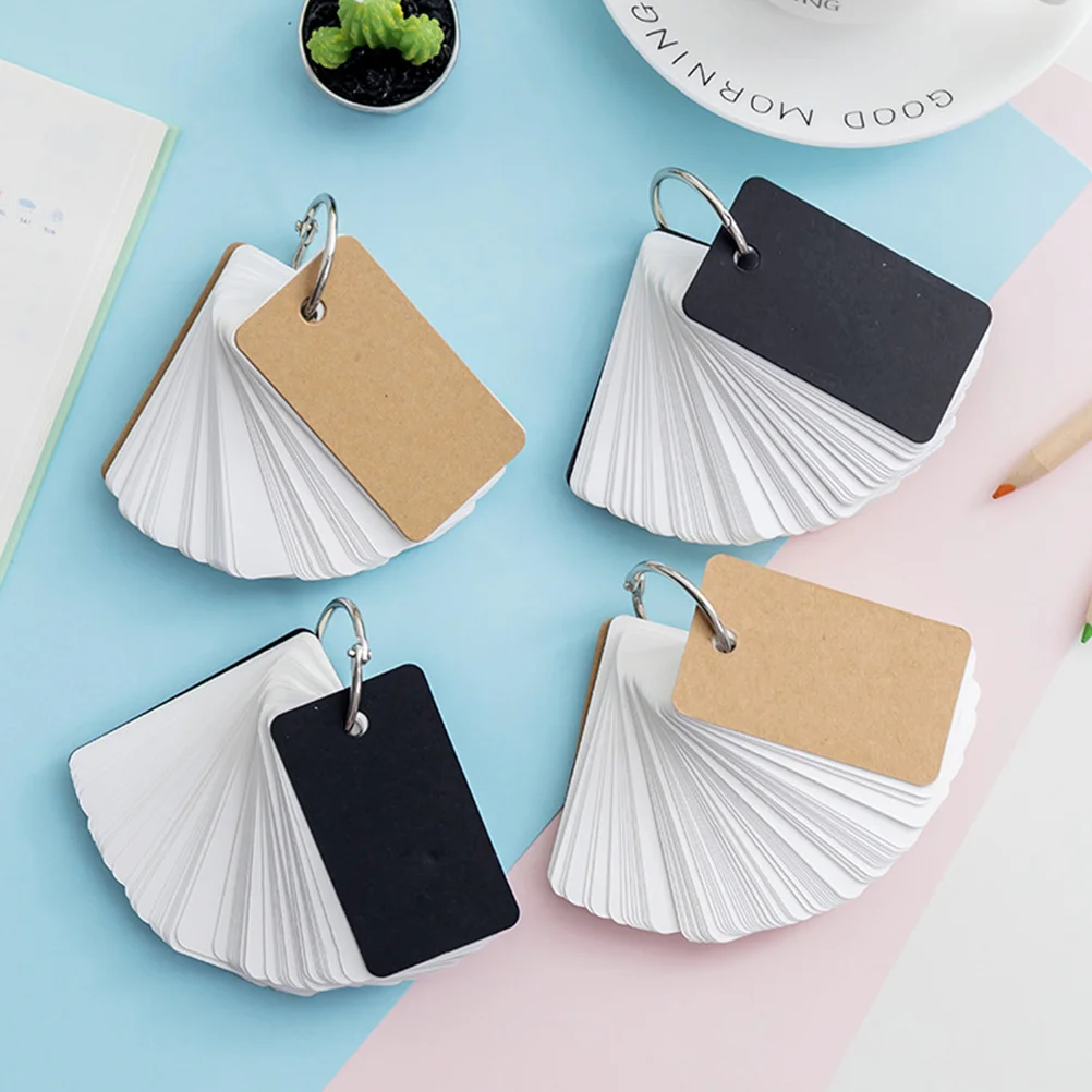 

6Pcs Ring Loose-Leaf Notepad Portable Memory Paper Binder Memo Pads(Black+White) portable notepads