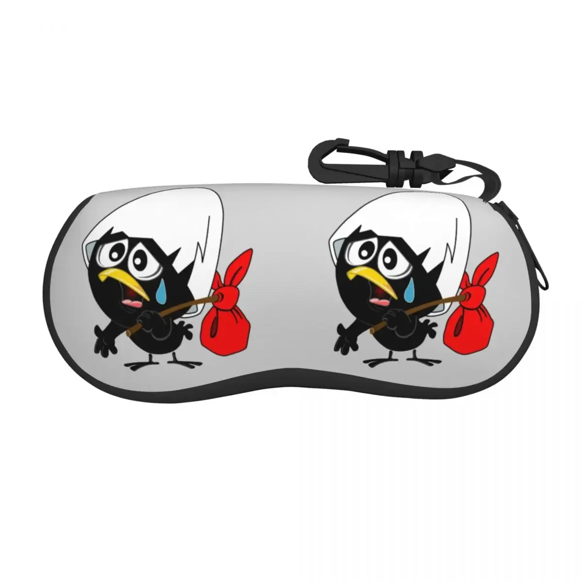 Custom Sad Black Chicken Calimero Shell Glasses Case Unisex Fashion Comic Cartoon Eyeglasses Case Sunglasses Protector Box