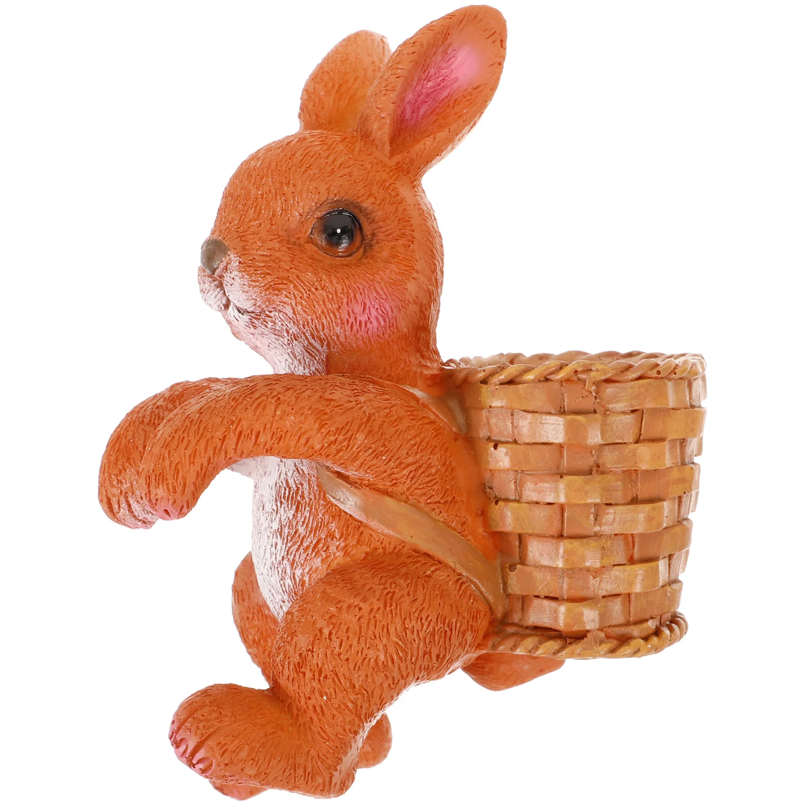 

Fish Tank Decor Rabbit Ornaments in Basket Small Bunny Toys Cartoon Hanging Aquarium