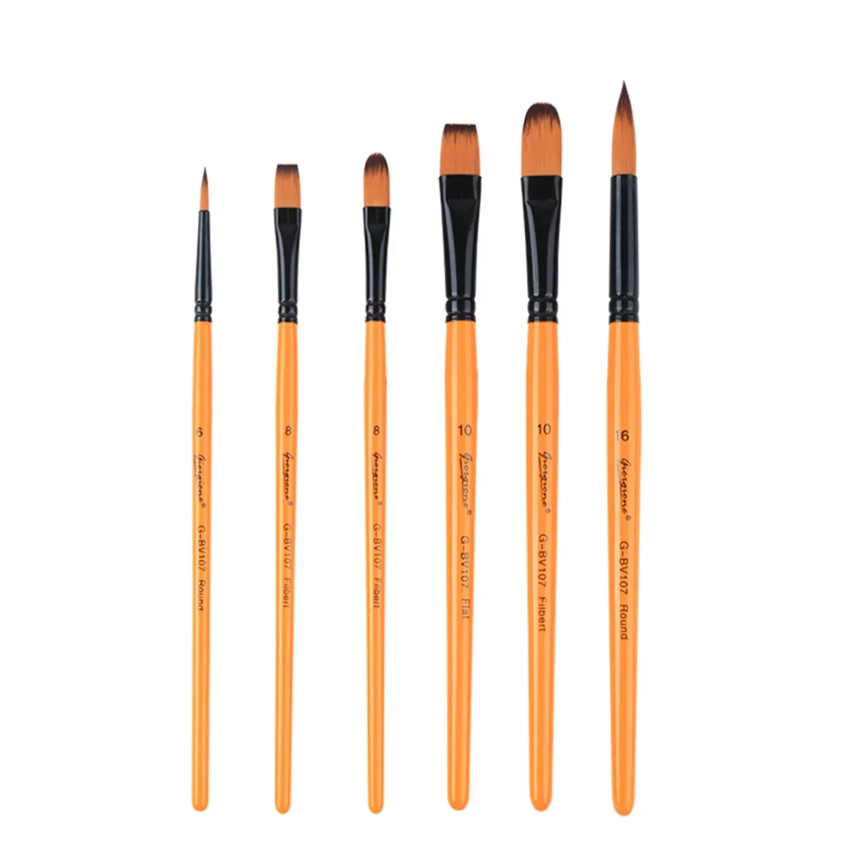 Premium Nylon Brush Set for Oil, Watercolor, Gouache,Acrylic Paints, 4/5/6-piece Flat, round, fan-shaped Art Painting Brush Kit