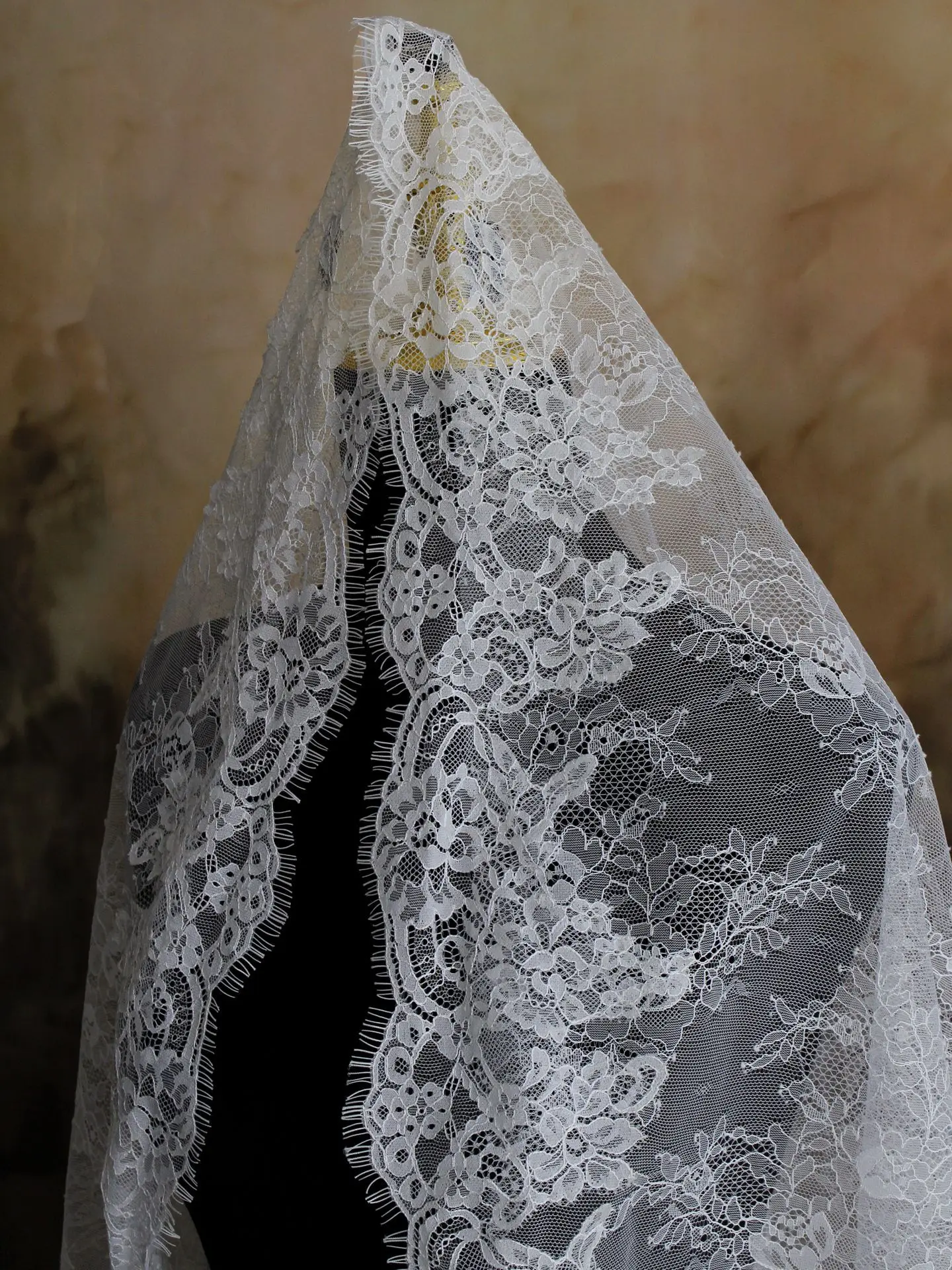 Mantilla Lace Veil For Wedding Bride White Spanich Bridal Veils Head Covering Chapel Catholic Veils For Women Church Veils image 5