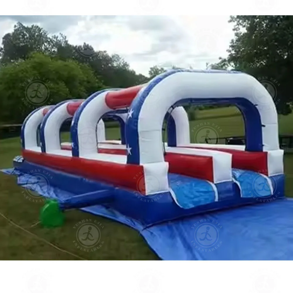 

Outdoor Games Commercial Inflatable Water Slide With Swimming Pool
