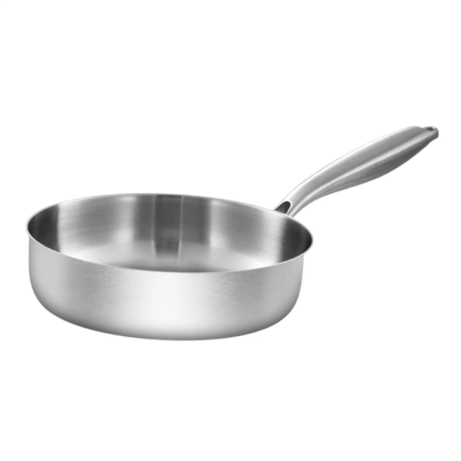 316 Stainless Steel Frying Pan Non Stick Sauté Skillet Cookware with Handle for Kitchen Home Breakfast