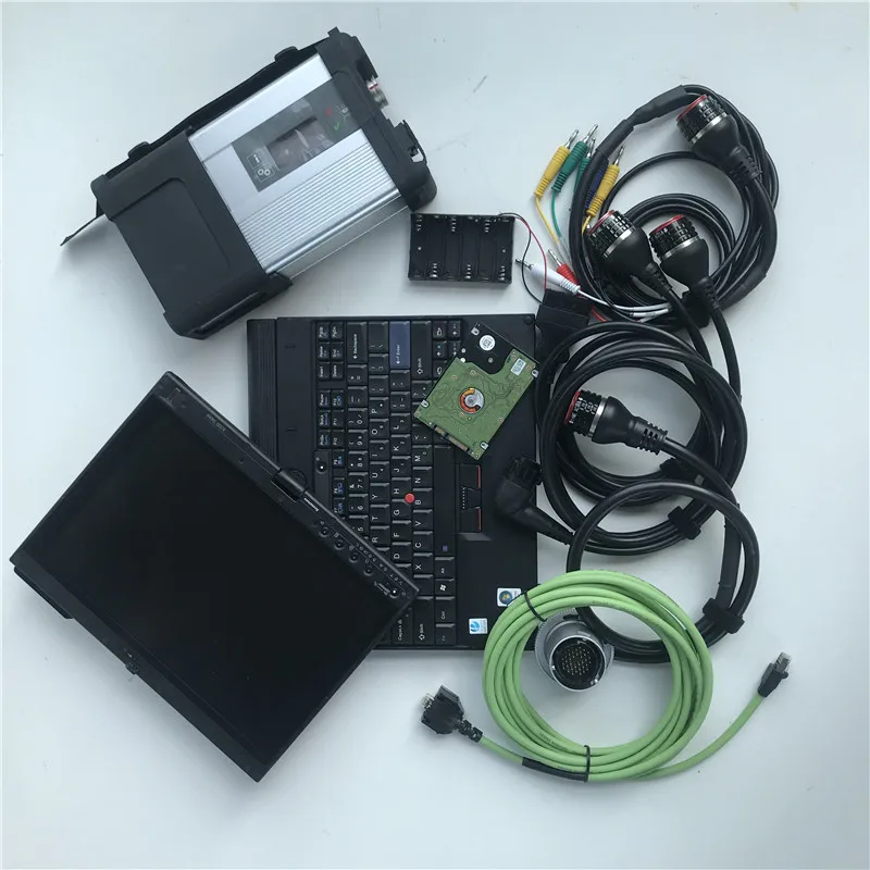 Full Set MB Star C5 SD Connect X/DSA/DTS 2024.12v Newest Software HDD X220T Laptop i5 CPU 4gb RAM Diagnostic Tools Ready to Use