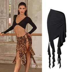 Women'S Chacha Samba Dancing Skirt Irregular Ruffled Dancing Skirt Adults Rumba Salsa Latin Dance Performance Wear SL11238