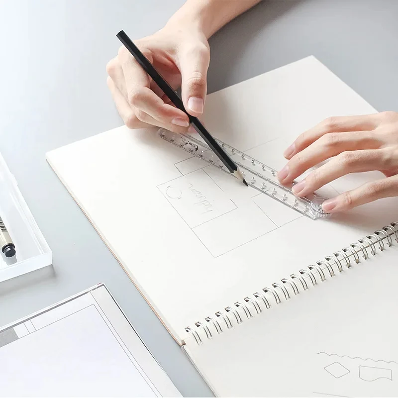 Righello acrilico pieghevole da 1 pezzo: perfetto per materiale scolastico e per ufficio