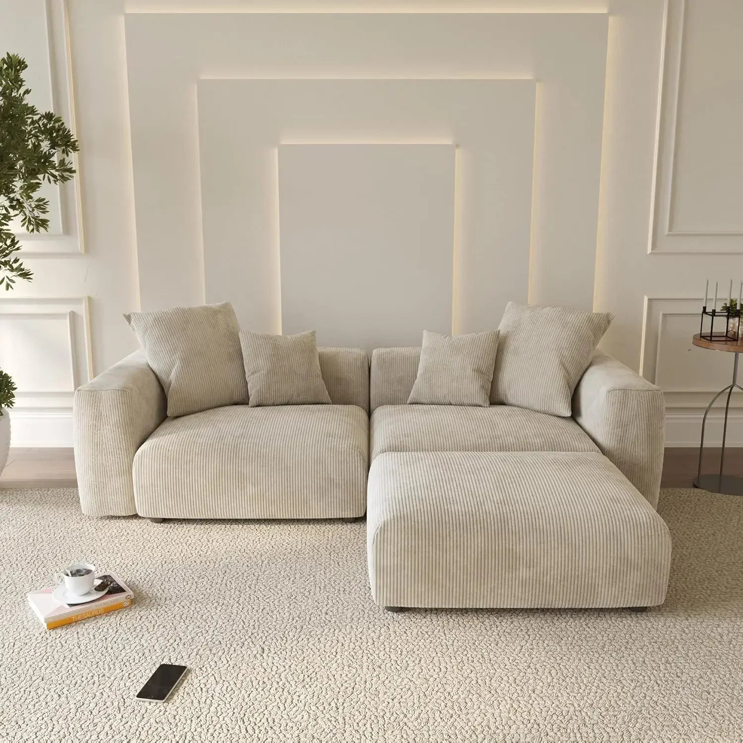 Modular Sectional Sofa Couch,102inch Oversized LoveSofa,L Shape Sofa, 2 Seater ,Cushion Covers Removable